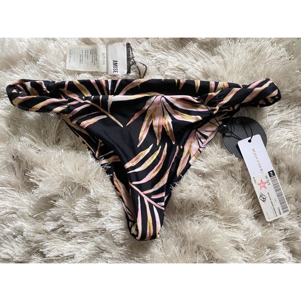 NEW Amuse Society Shorebird Bikini Bottoms S NWT